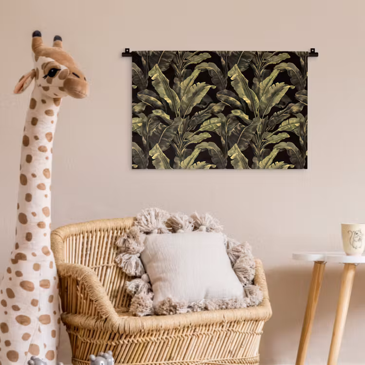 Botanisch - Bladeren - Groen Wandkleed katoen klein 269 -wsfeer5_kind