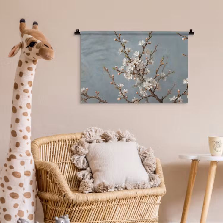 Botanisch - Stilleven - Blauw Wandkleed katoen klein -wsfeer5_kind