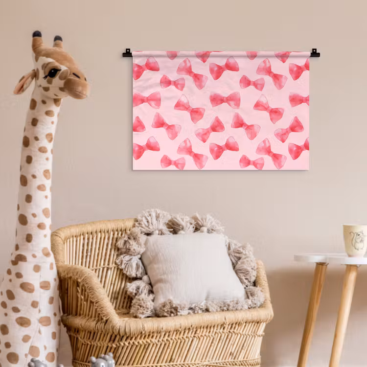 Strikken - Aquarel - Roze Wandkleed katoen klein 269 -wsfeer5_kind
