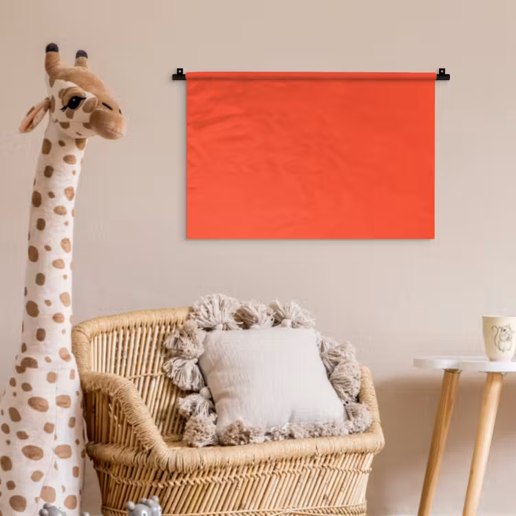 Burnt - Coral - Oranje Wandkleed katoen klein 269 -wsfeer5_kind