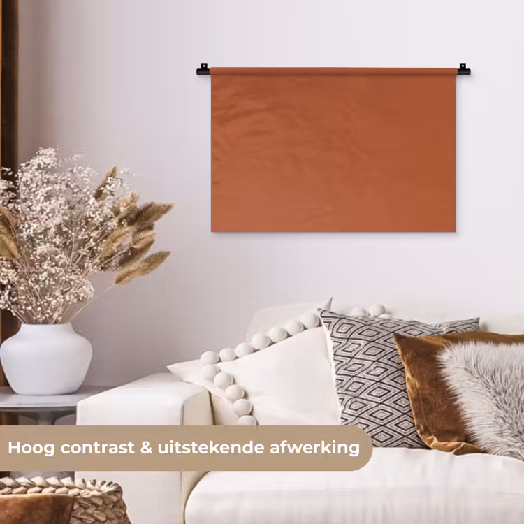 Burnt - Sienna - Oranje Wandkleed katoen klein 269 -sfeer1