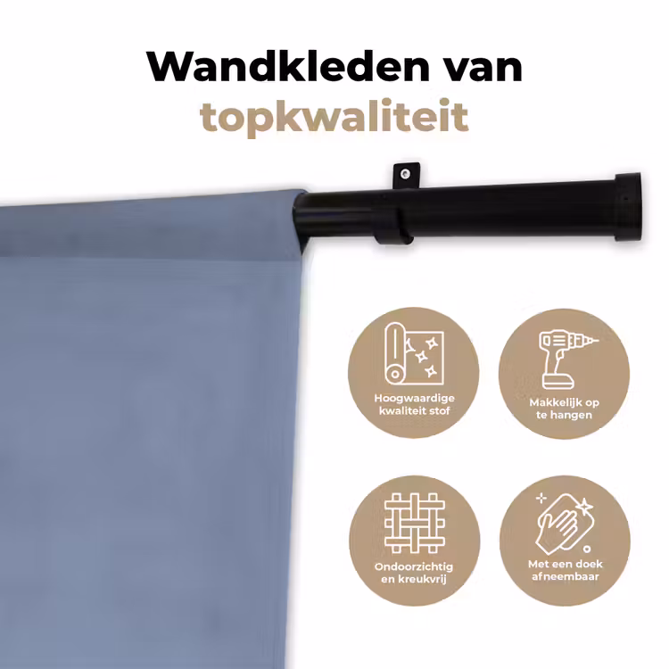Canary - Champ - Blauw Wandkleed katoen klein 269 -sfeer2