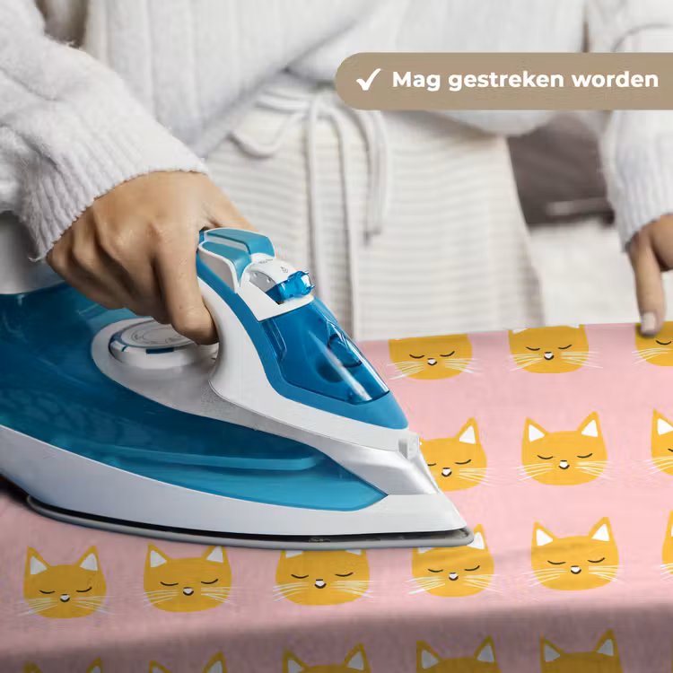 Katten - Patroon - Roze Wandkleed katoen klein 269 -sfeer9