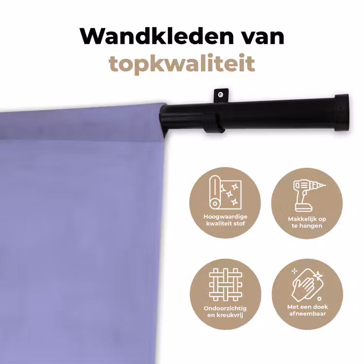 Ceil - Paars - Lila Wandkleed katoen klein 269 -sfeer2