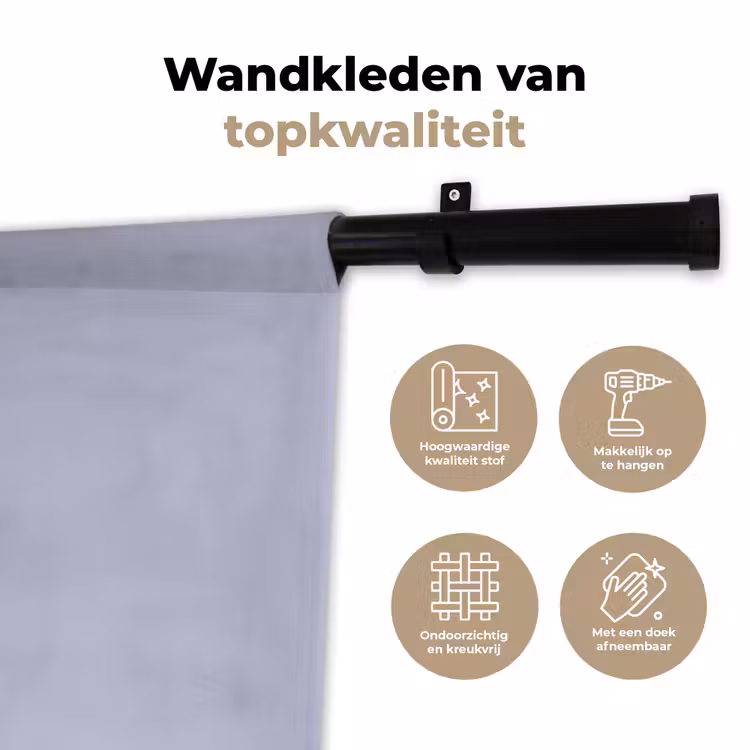 Chalky - Lavender - Paars Wandkleed katoen klein 269 -sfeer2