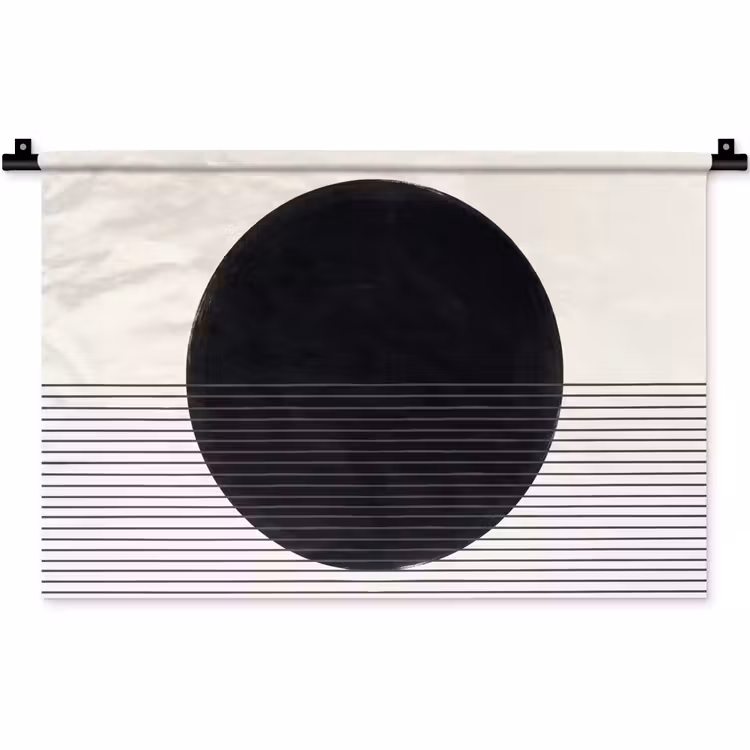 Wall Hanging - Circle - Lines - Abstract - Cirkel - Lijnen - Abstract Wandkleed katoen klein
