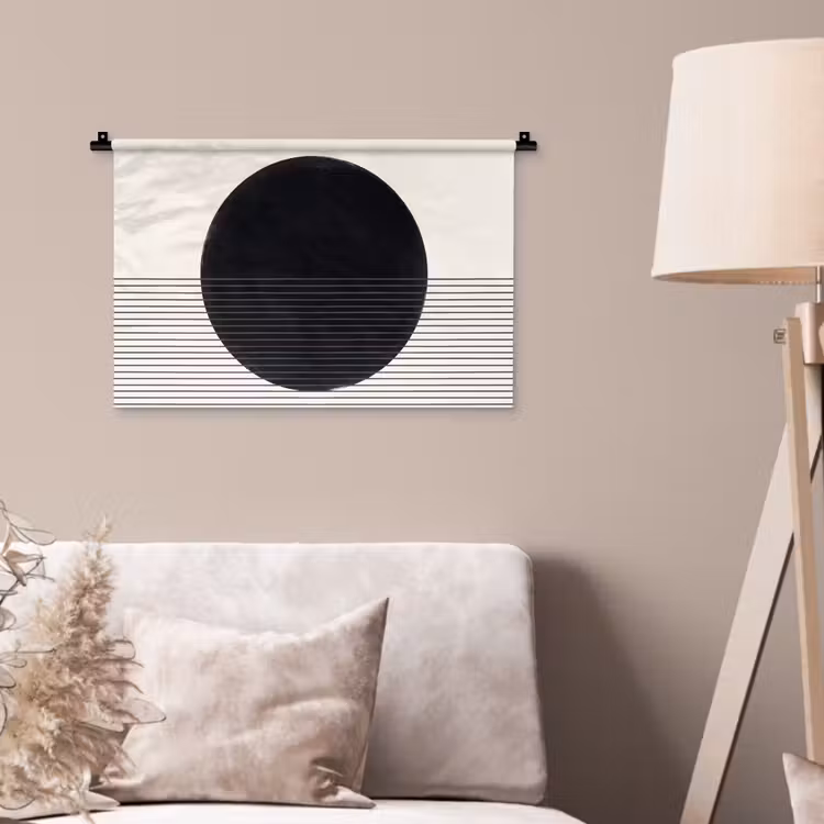 Wall Hanging - Circle - Lines - Abstract - Cirkel - Lijnen - Abstract Wandkleed katoen klein