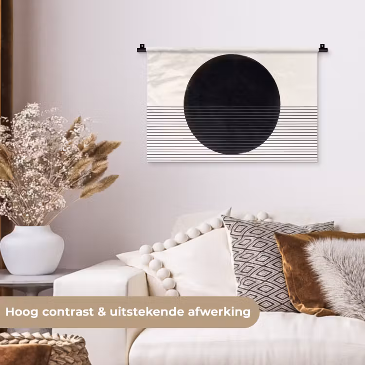 Wall Hanging - Circle - Lines - Abstract - Cirkel - Lijnen - Abstract Wandkleed katoen klein