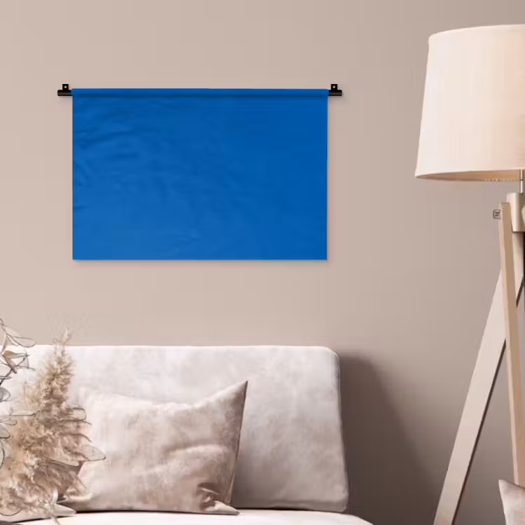 Classic - Azure - Blauw Wandkleed katoen klein 269 -sfeer4