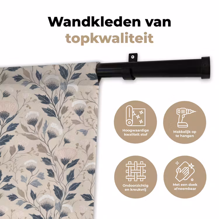 Klassiek - Botanisch - Kleurrijk Wandkleed katoen klein 269 -sfeer2