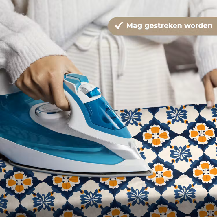 Klassiek - Geometrisch - Blauw Wandkleed katoen klein 269 -sfeer9