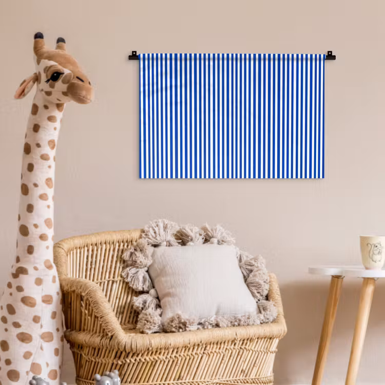 Klassiek - Strepen - Blauw Wandkleed katoen klein 269 -wsfeer5_kind
