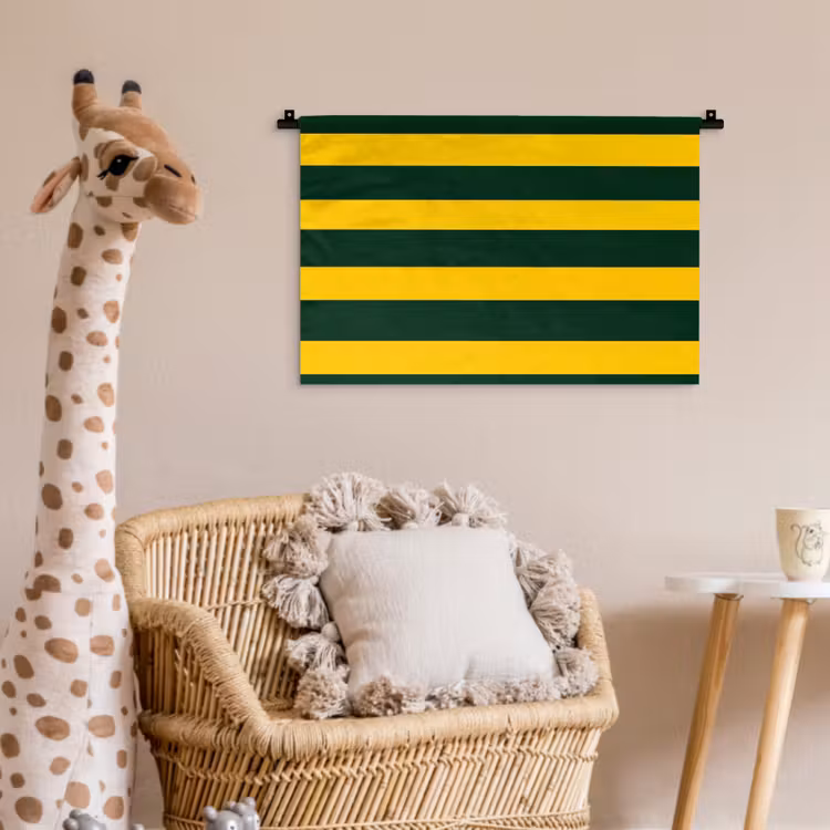 Klassiek - Strepen - Groen Wandkleed katoen klein 269 -wsfeer5_kind