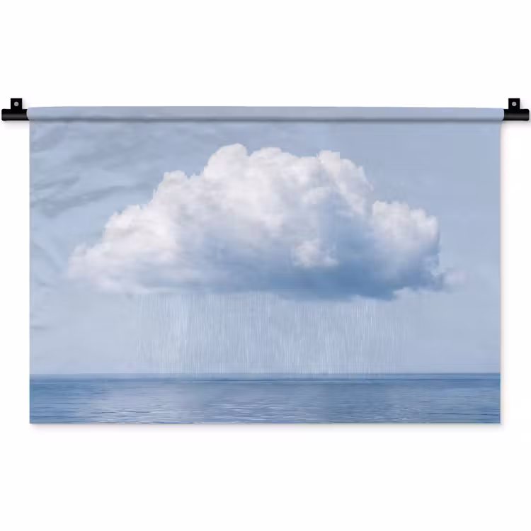 Wall Hanging - Cloud - Rain - Nature - Wolk - Regen - Natuur Wandkleed katoen klein