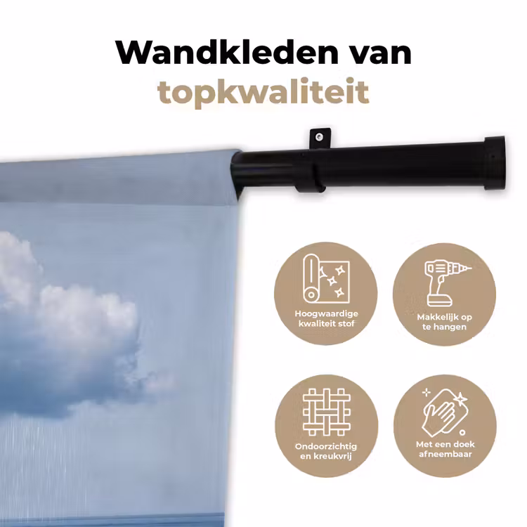 Wall Hanging - Cloud - Rain - Nature - Wolk - Regen - Natuur Wandkleed katoen klein