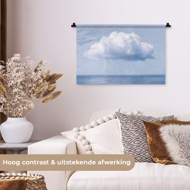 Wall Hanging - Cloud - Rain - Nature - Wolk - Regen - Natuur Wandkleed katoen klein