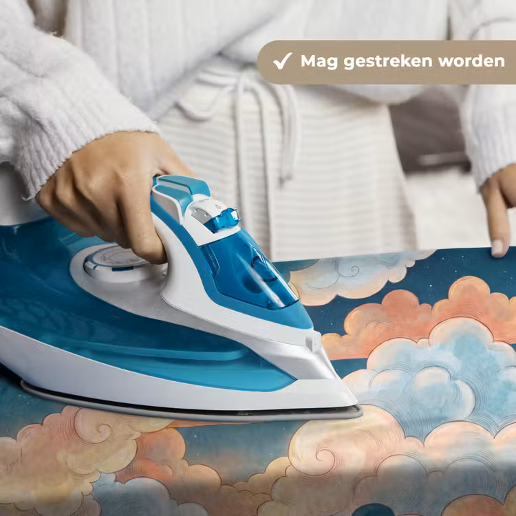 Wolk - Lucht - Natuur - Illustratief - Oranje Wandkleed katoen klein -sfeer9