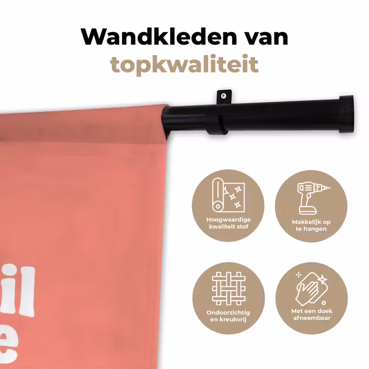Cocktail Lounge - Glas - Koraal Wandkleed katoen klein -sfeer2
