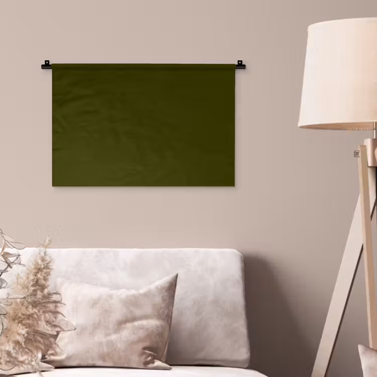 Dark  - Olive - Groen Wandkleed katoen klein 269 -sfeer4