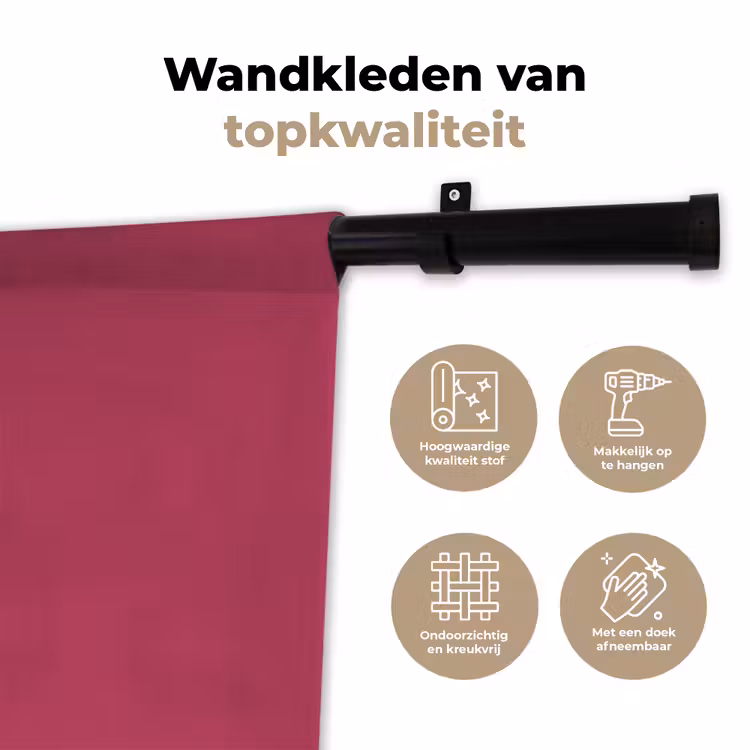 Deep - Berry - Rood Wandkleed katoen klein 269 -sfeer2