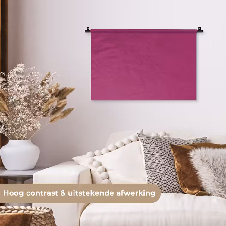 Deep - Magenta - Paars Wandkleed katoen klein 269 -sfeer1