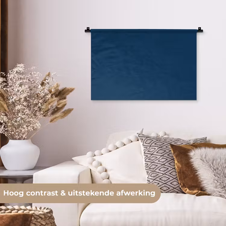 Deep - Ocean - Blauw Wandkleed katoen klein 269 -sfeer1