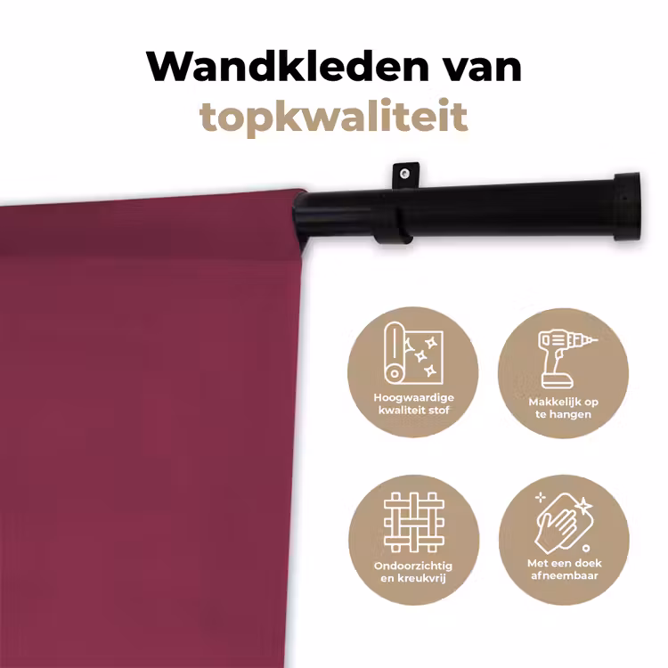 Deep - Rasberry - Rood Wandkleed katoen klein 269 -sfeer2