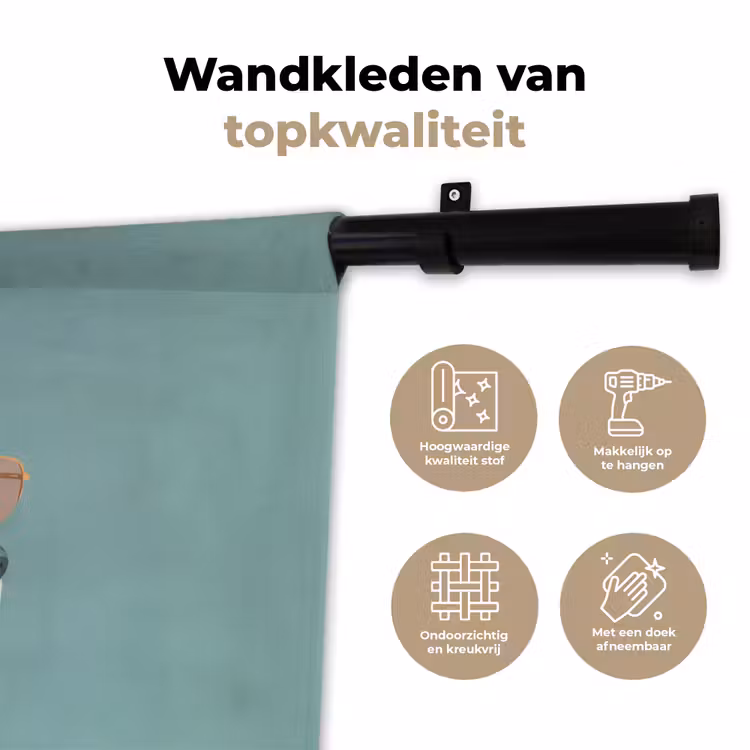 Hond - Beanie - Zonnebril - Dieren - Modern Wandkleed katoen klein -sfeer2