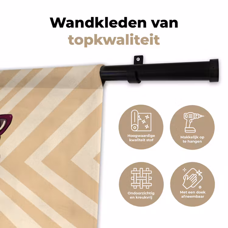 Hond - Zonnebril - Hoofddoek - Dieren - Modern Wandkleed katoen klein -sfeer2