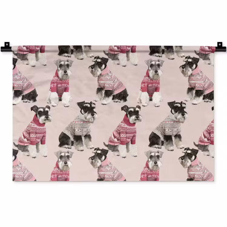 Honden - Truien - Rood Wandkleed katoen klein 269 -zz3d