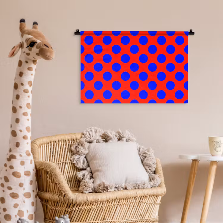 Dots - Klassiek - Rood Wandkleed katoen klein 269 -wsfeer5_kind