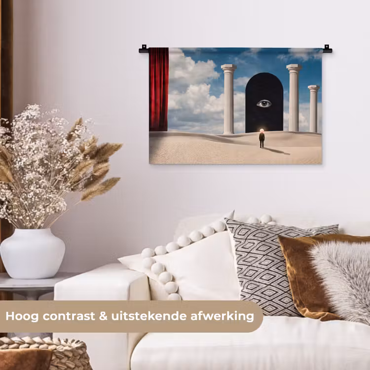Wall Hanging - Dream - Desert - Eye - Droom - Woestijn - Oog Wandkleed katoen klein