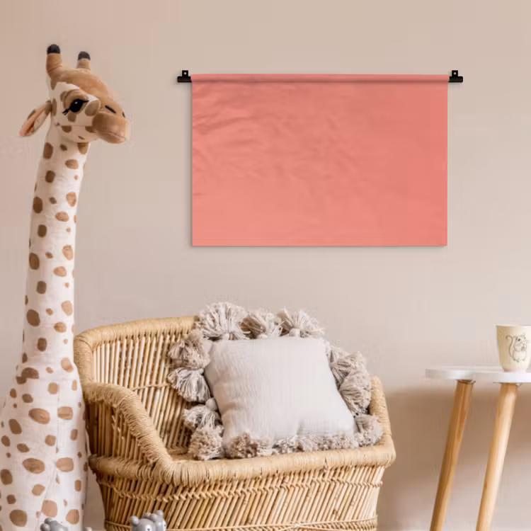 Dusty - Peach - Koraal Wandkleed katoen klein 269 -wsfeer5_kind