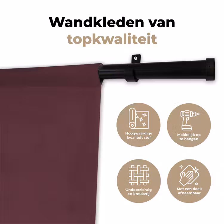 Dusty - Rose - Roze Wandkleed katoen klein 269 -sfeer2