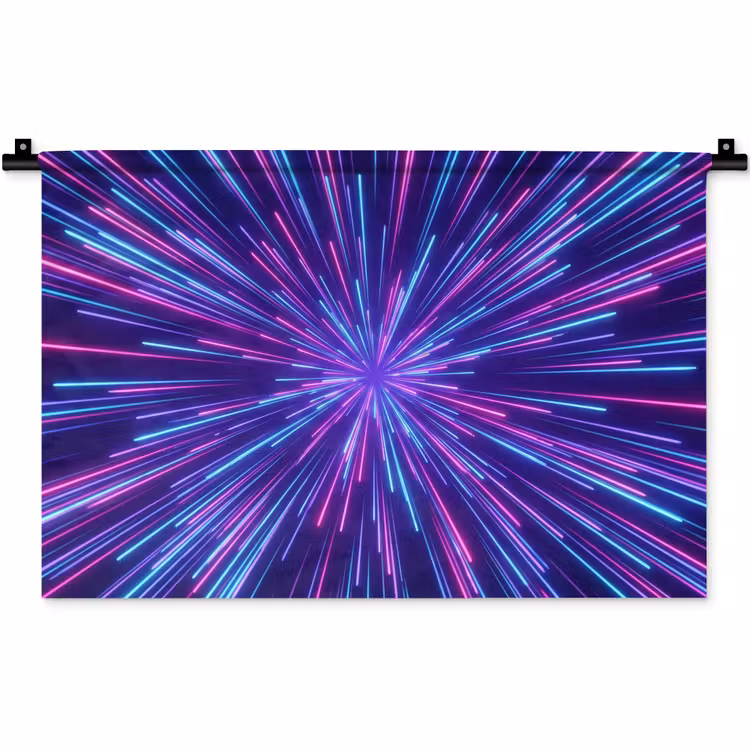 Dynamisch - Ruimte - Kleurrijk Wandkleed katoen klein -zz3d