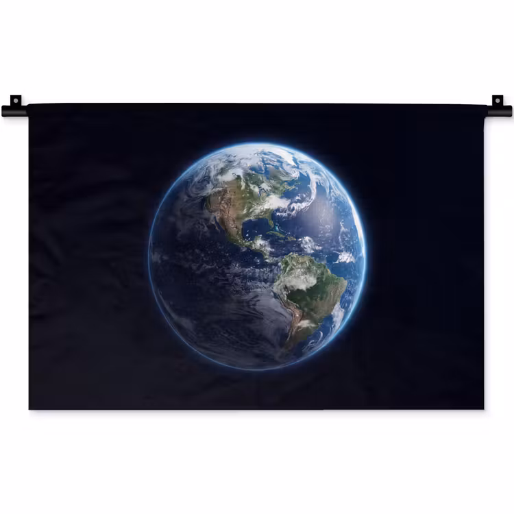 Wall Hanging - Earth - Space - Cosmos - Aarde - Ruimte - Kosmos Wandkleed katoen klein