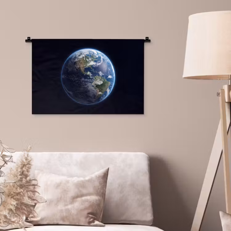 Wall Hanging - Earth - Space - Cosmos - Aarde - Ruimte - Kosmos Wandkleed katoen klein