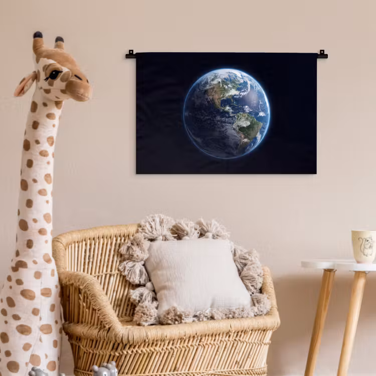 Wall Hanging - Earth - Space - Cosmos - Aarde - Ruimte - Kosmos Wandkleed katoen klein