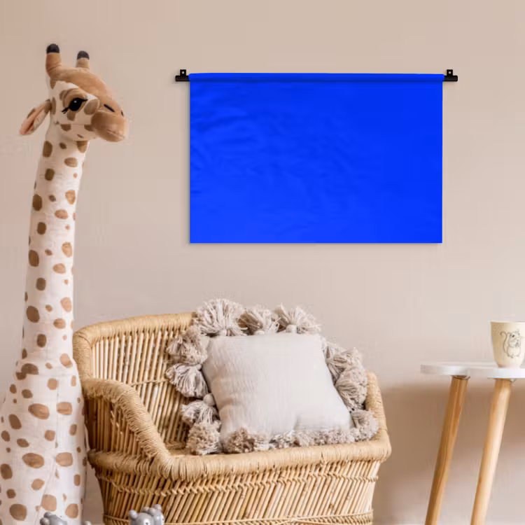 Electric - Blue - Blauw Wandkleed katoen klein 269 -wsfeer5_kind