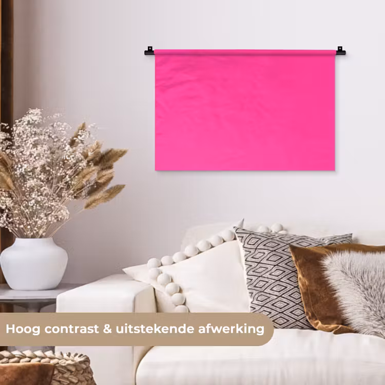 Electric - Magenta - Roze Wandkleed katoen klein 269 -sfeer1
