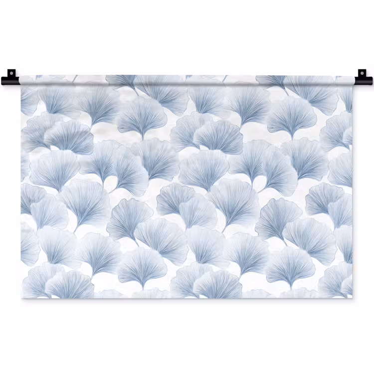Waaier - Modern - Blauw Wandkleed katoen klein 269 -zz3d