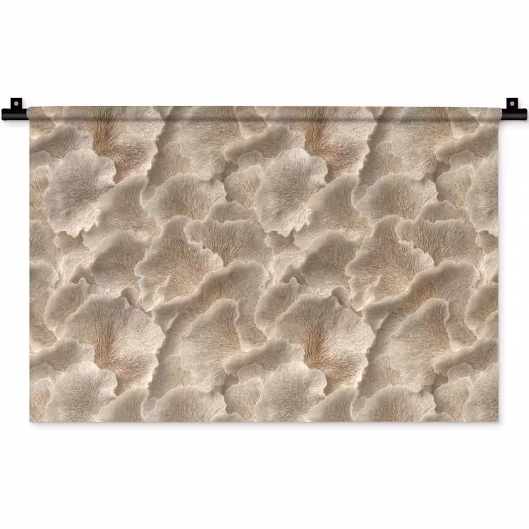 Waaierstructuren - Beige - Vezeltextuur Wandkleed katoen klein 269 -zz3d