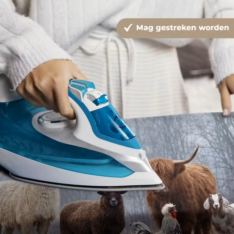Boerderijdieren - Groep - Mist - Natuur - Rustiek Wandkleed katoen klein -sfeer9