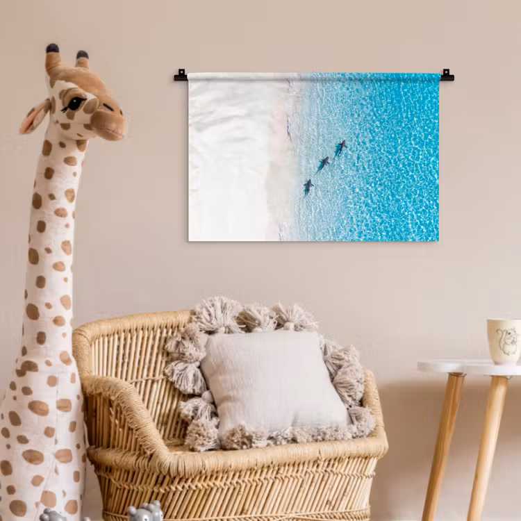 Vis - Oceaan - Strand - Turquoise - Natuur Wandkleed katoen klein -wsfeer5_kind