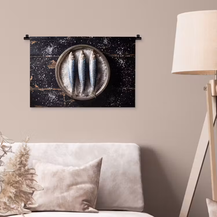 Wall Hanging - Fish - Salt - Food - Vis - Zout - Eten Wandkleed katoen klein