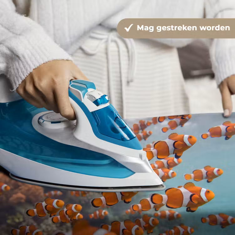 Vis - School - Onderwater - Dieren - Oranje Wandkleed katoen klein -sfeer9