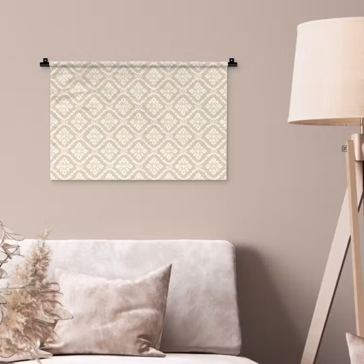 Floraal - Ornament - Beige Wandkleed katoen klein 269 -sfeer4