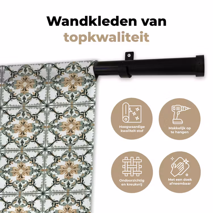 Floraal - Verweerd - Keurrijk Wandkleed katoen klein 269 -sfeer2