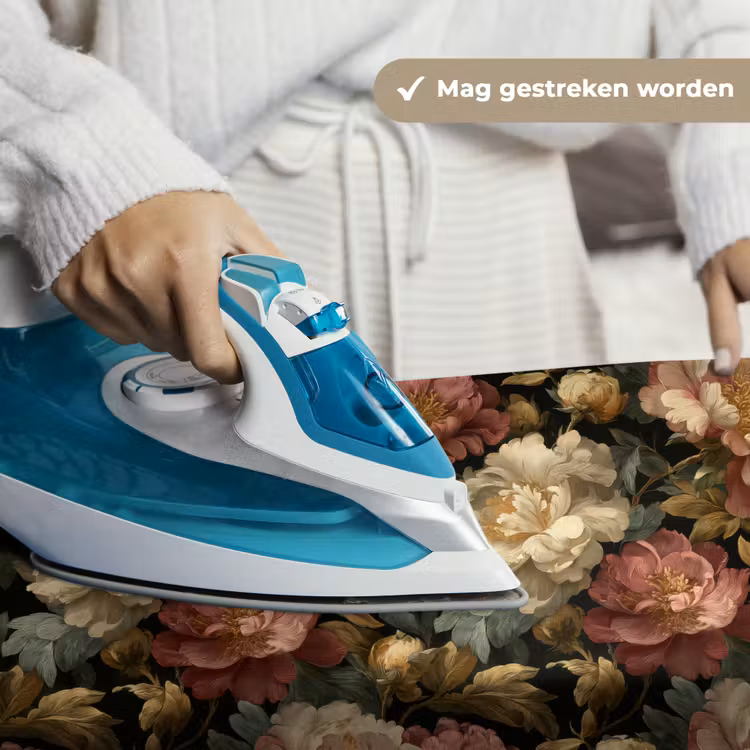 Bloemen - Barok - Patroon - Roze - Crème Wandkleed katoen klein 269 -sfeer9