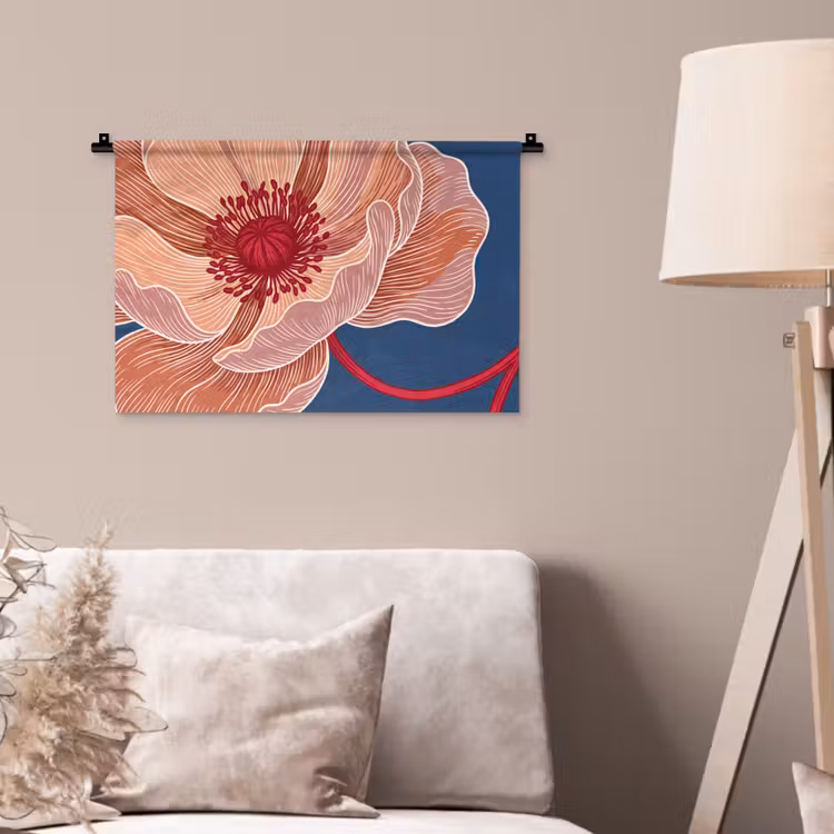 Wall Hanging - Flowers - Modern - Abstract - Bloemen - Modern - Abstract Wandkleed katoen klein